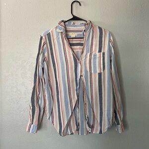 Maeve by Anthropologie striped button down shirt
